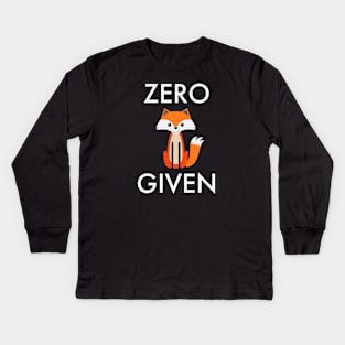 Zero Fox Given Kids Long Sleeve T-Shirt